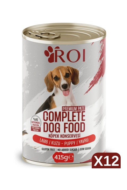Roi 12'li Yetişkin Köpek Konserve Kuzulu 415 gr
