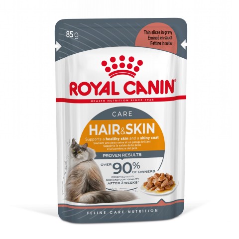 Royal Canin Hair Skin Jelly Hassas Tüylü Yetişkin Kedi Konserve Yaş Maması Pouch 85 Gr