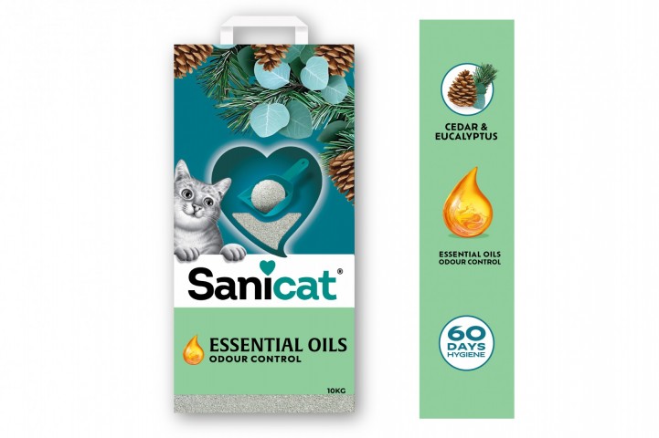 Sanicat Essential Oils Sedir Ve Okaliptus Kokulu Kedi Kumu 10 Kg