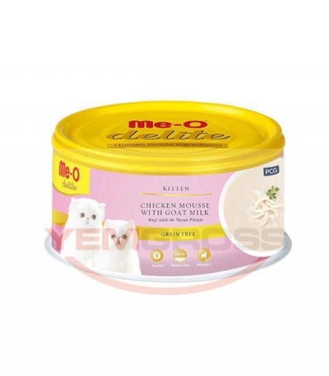 TR5CKC0980 Me-O Delite Keçi Sütü & Tavuk Püresi Kedi Konserve Yaş Mama 80gr (24 adet)