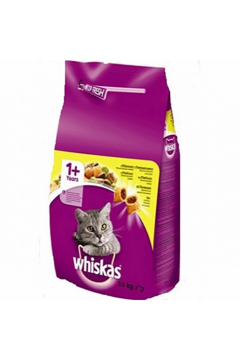 Whiskas Tavuk&Sebze Kedi Maması - 3,8Kg