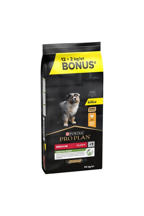 Pro Plan Medium Puppy Tavuklu Köpek Maması - 12+2 Kg