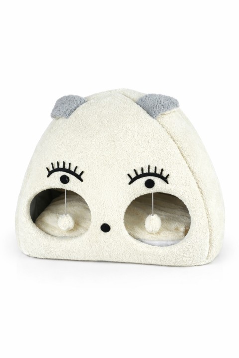 Trompet's Beyaz Kedi Kafalı Büyük Kedi Evi Yatağı