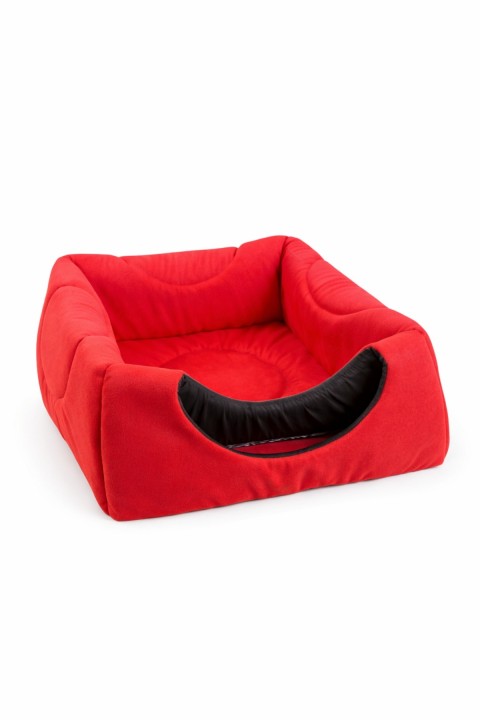 Trompet's Kırmızı Yıkanabilir 3 Fonksiyonlu Kedi Yatağı