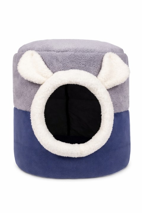 Trompet's Mavi Gri Yıkanabilir Kutu Kedi Yatağı 40x40 Cm