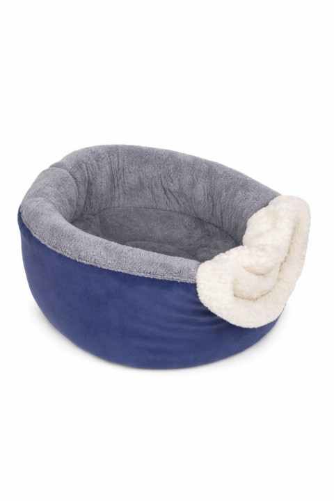 Trompet's Mavi Gri Yıkanabilir Kutu Kedi Yatağı 40x40 Cm