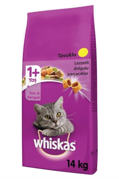 Whiskas Tavuk&Sebze Kedi Maması - 14Kg