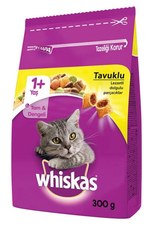 Whiskas Tavuk&Sebze Kedi Maması - 300Gr