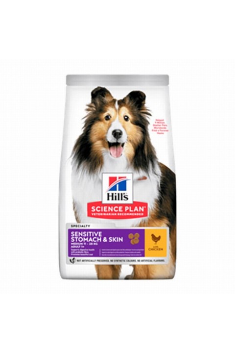 Hill's SP Mide ve Deri Hassasiyeti Tavuklu Orta ve Büyük Irk Yetişkin Köpek Maması 2.5KG